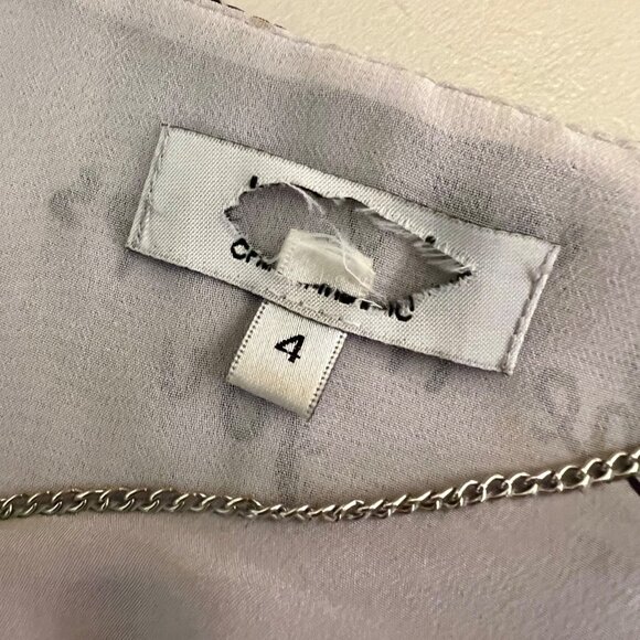 MOSCHINO 100% Silk Gray Cartoon Print Short Sleeve Shift Dress Size 4 - Picture 8 of 12